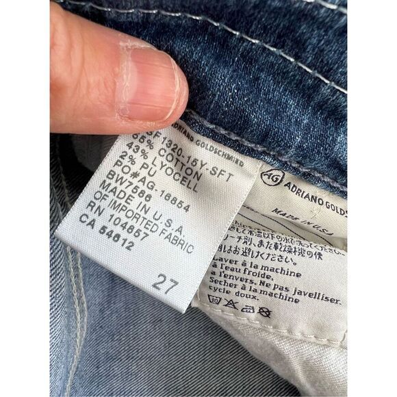 AG tomboy crop light wash jeans 27 - Picture 5 of 5